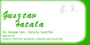 gusztav hatala business card